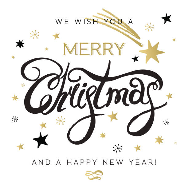 istock Merry Christmas gold glittering lettering design. Vector illustration EPS 10. 501155674