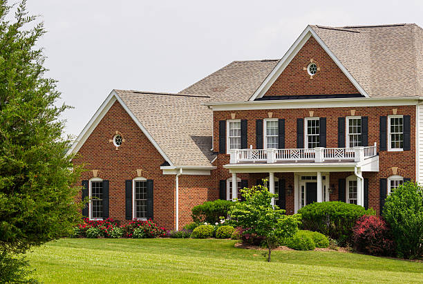 istock Front of large single US family home 501155975