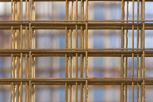 Rehbar Pattern Pattern From Stack Of Rebar Grids At The Construction Site Stock Photo ...