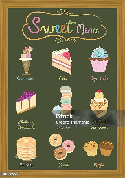 Sweets Option Menu Sweet Menu Blackboard Stock Illustration - Download Image Now - 2015 ...