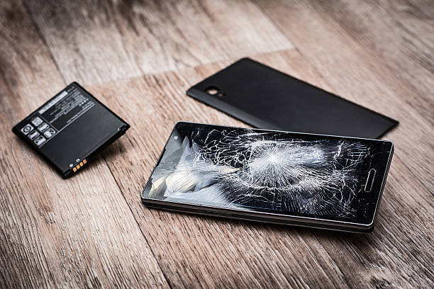 istock Broken mobile phone and parts 501159482