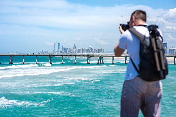 굉장해요 viewpoint for 스카이라인 포토서제스트! - australia photographing camera beach 뉴스 사진 이미지
