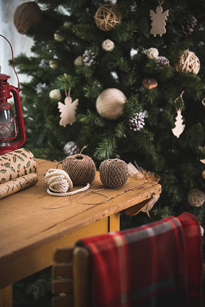 istock Balls of string, wrapping Christmas presents 501161478