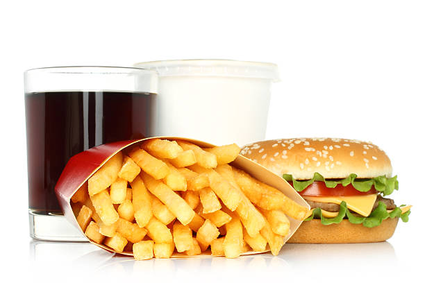 istock Hamburger, potato free and cola 501169871