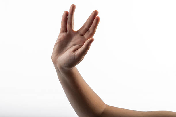 Young hands make Vulcan Salute Young hands make Vulcan Salute: Long Live and Prosper vulcan salute stock pictures, royalty-free photos & images