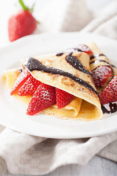 istock pancakes with strawberry and chocolate sauce 501172469