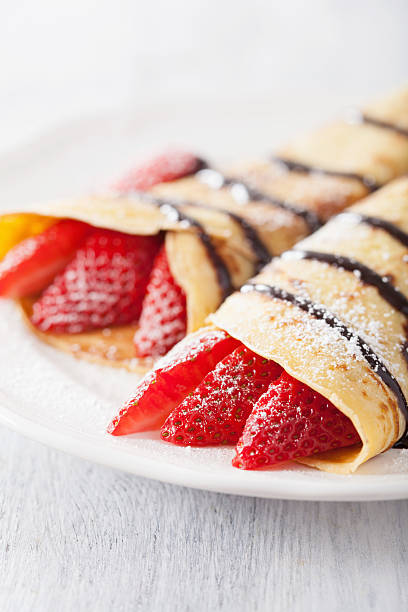 istock pancakes with strawberry and chocolate sauce 501172471