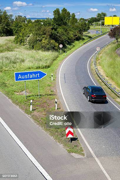 German Highway Exit Ausfahrt Stock Photo - Download Image Now - Highway, Leaving, Autobahn