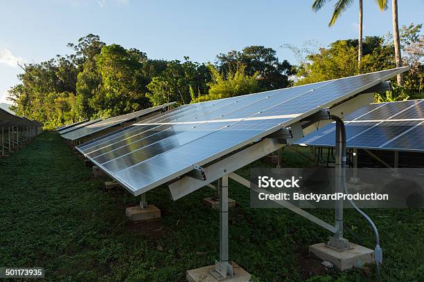 Large Solar Power Installation In Tropics Stock Photo - Download Image Now - Business Finance and Industry, Electricity, Environment