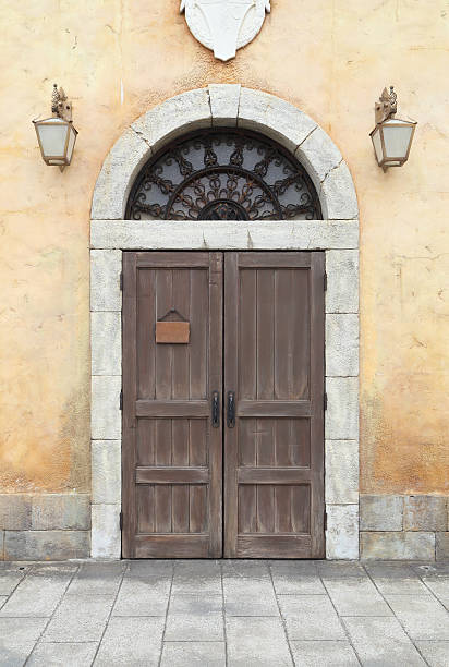 istock wooden door and wall 501175179