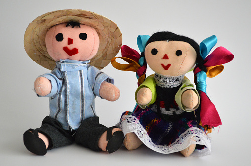 Traditional mexican ethnic hand made doll