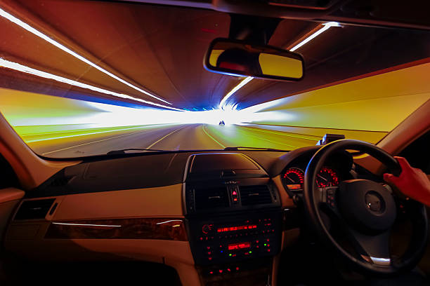 istock Driving within speed limit in Marina Coastal Expressway tunnel. 501175885