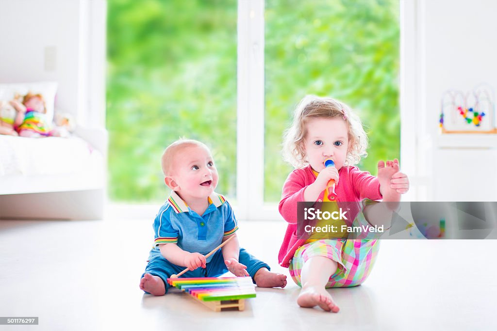 Funny Kids Playing Music With Xylophone Stock Photo - Download Image Now -  Baby - Human Age, Playing, Toddler - iStock