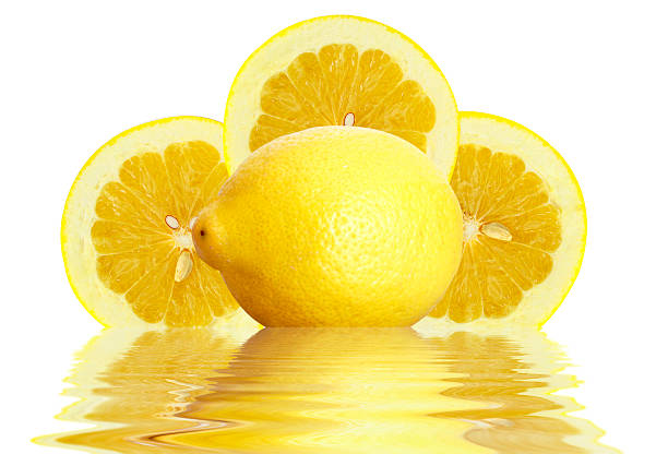 Lemon background stock photo