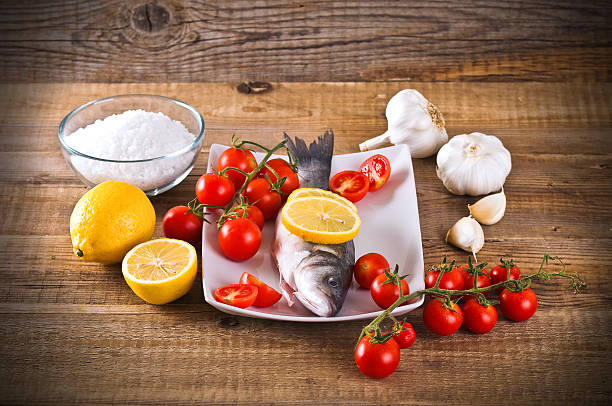 istock Uncooked sea bass. 501191752