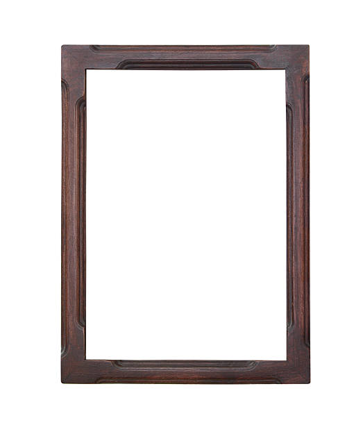 istock Classic wooden frame isolated on white background 501192085