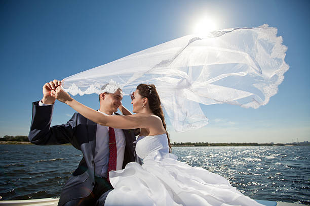 istock happy couple on the yacht 501192489