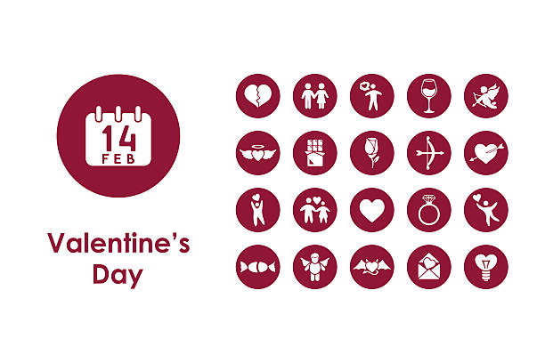 istock Set of Valentineys Day simple icons 501193468