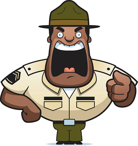 ilustrações, clipart, desenhos animados e ícones de treinador dos - sergeant army pointing armed forces