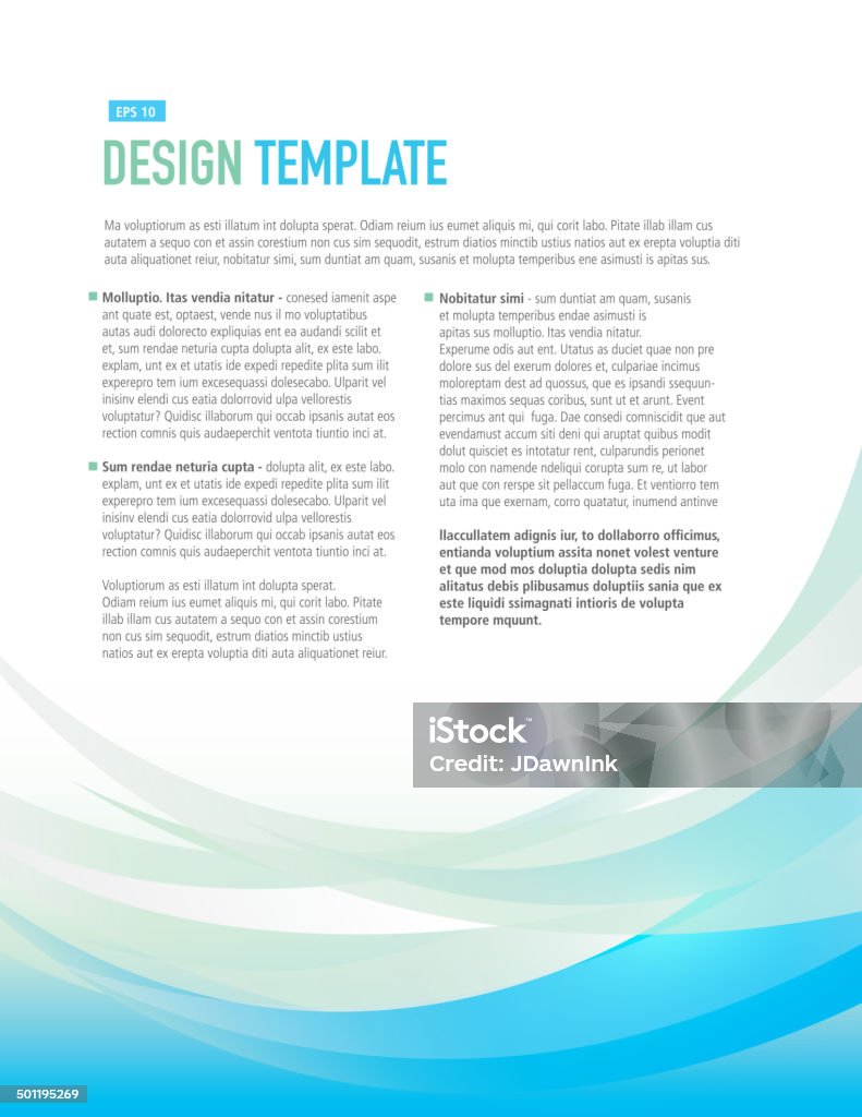 Vertical Layout Example Vertical Design Layout Template With Aqua Blue Sample Flyer Stock ...
