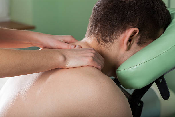 istock Close-up of neck massage 501196029
