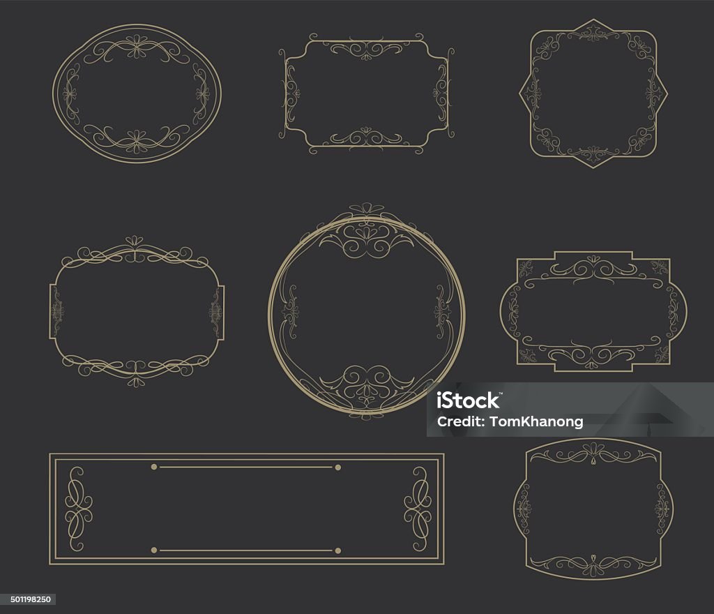 Element Frame Vector Classic Frames Vintage Element Vector Design Stock Illustration ...
