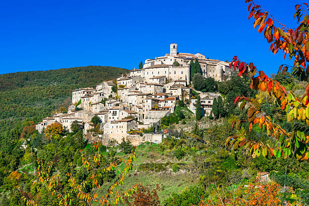 Romantic Labro, Rieti, Lazio. Pictorial Villages Of Italy,Labro in Rieti Province. rieti stock pictures, royalty-free photos & images