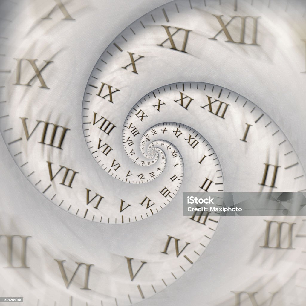 Disoriented Clock Time Vertigo Clock Spiral With Motion Effect Stock Illustration ...