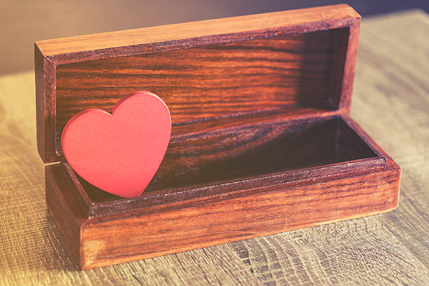 istock Valentine red heart in a box. Love concept 501204762