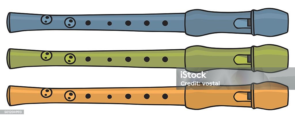 Электрокардиографы для записи - Векторная графика Блокфлейта роялти-фри