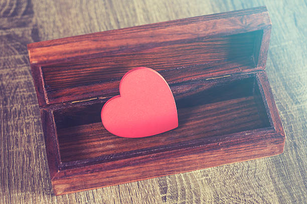 istock Valentine red heart in a box. Love concept 501205080