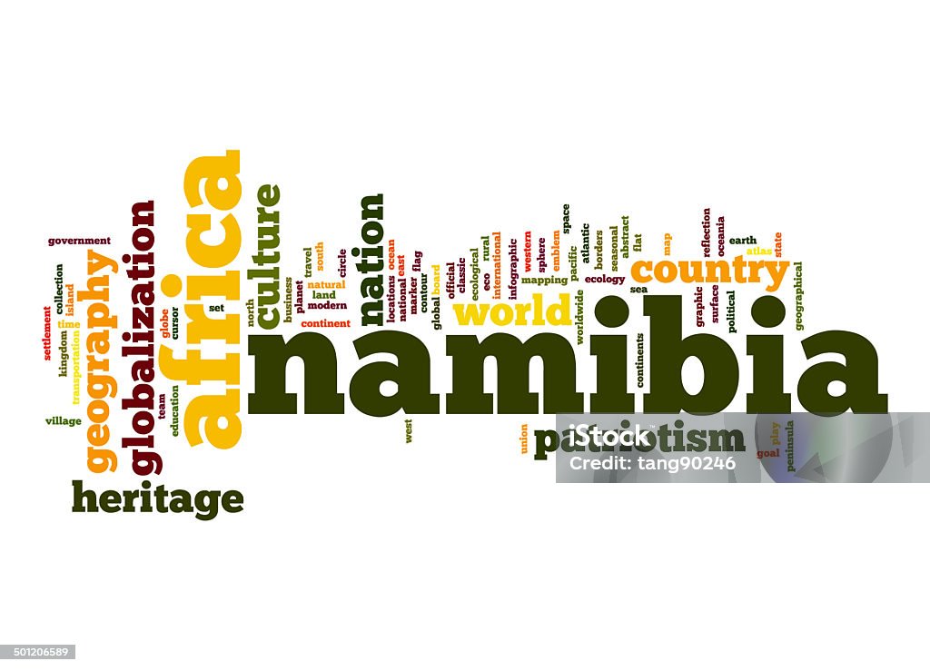 Namibia word cloud Namibia word cloud image with hi-res rendered artwork that could be used for any graphic design. Africa Stock Photo