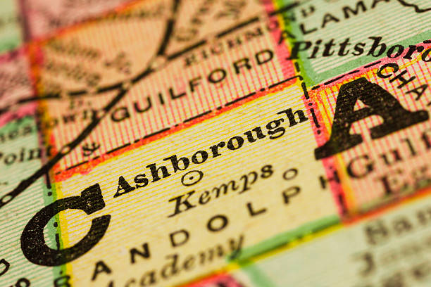 istock Asheboro, North Carolina on an Antique map 501206598