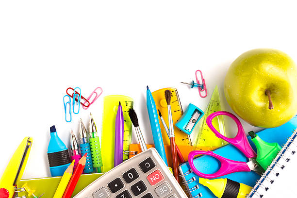 istock School supplies on white background 501208207