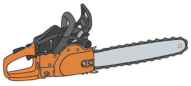 Vector illustration of chainsaw