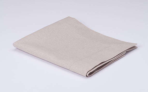 istock Natural Linen Napkin On White Background 501210387