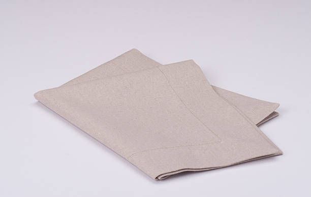 istock Natural Linen Napkin On White Background 501210927