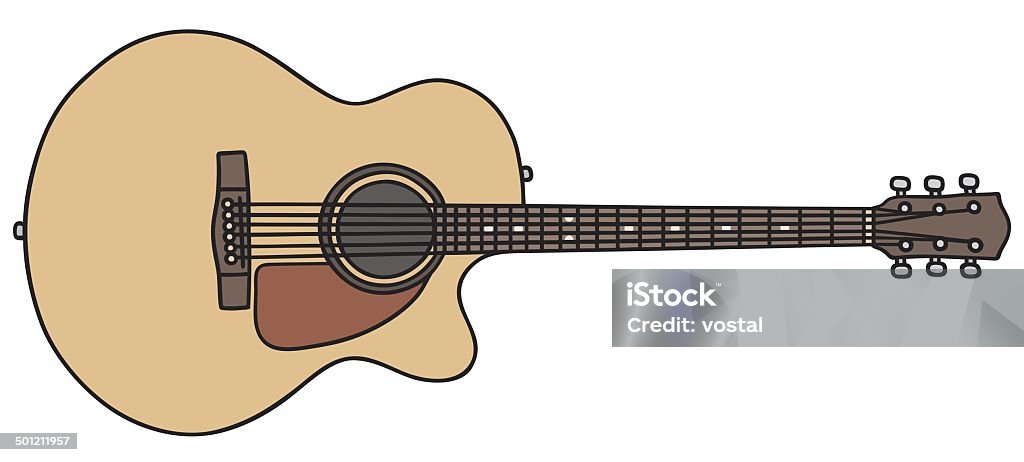 guitar Hand drawing of an acoustic guitar Acoustic Guitar stock vector