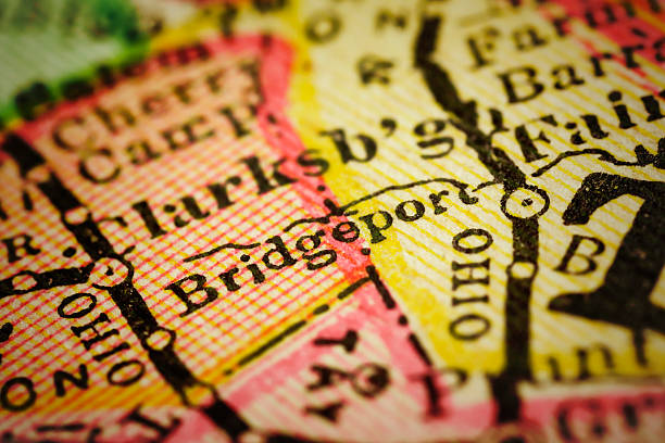 istock Bridgeport | West Virginia on an Antique map 501218962