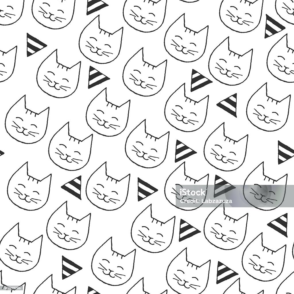 Cat Text Texture Seamless Texture Cats Stock Illustration - Download Image Now - 2015 ...