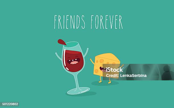 Glass Of Wine Stock Illustration - Download Image Now - Friendship, Wine, Eternity