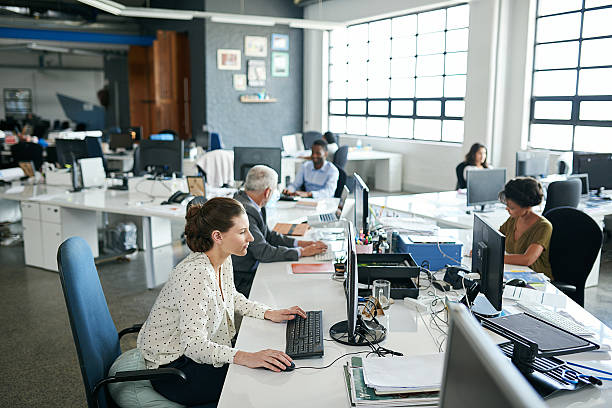 istock Everyone's one hundred percent focused in this office! 501222552