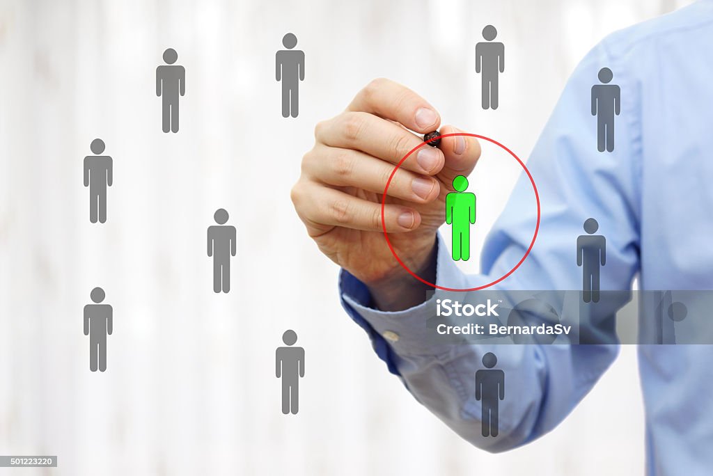 Manager is choosing competence person Choosing Stock Photo