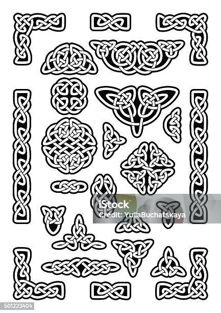 Celtic Knots Collection Stock Illustration - Download Image Now - Celtic Style, Frame - Border, Celtic Knot