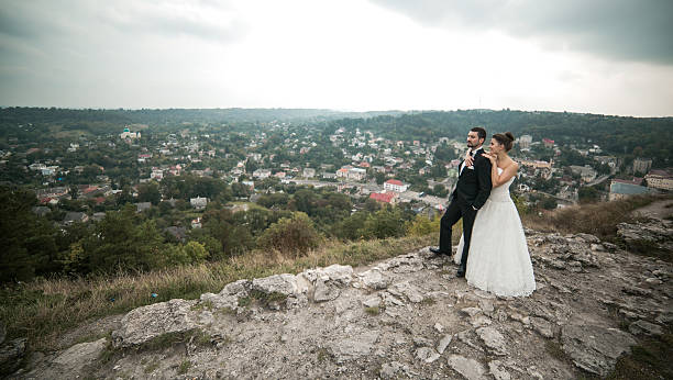 istock Wedding couple posing for the camera 501224202