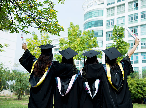 istock Four female graduates at campus 501224618