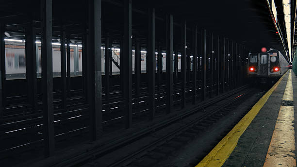 istock Subway train leaving the station 501225820