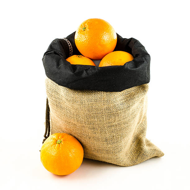istock Jute bag with fruits 501227092