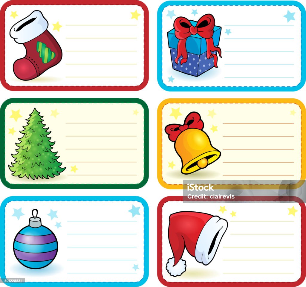 Christmas Name Tags Collection 4 Stock Illustration - Download Image Now -  Art, Art And Craft, Bell - iStock