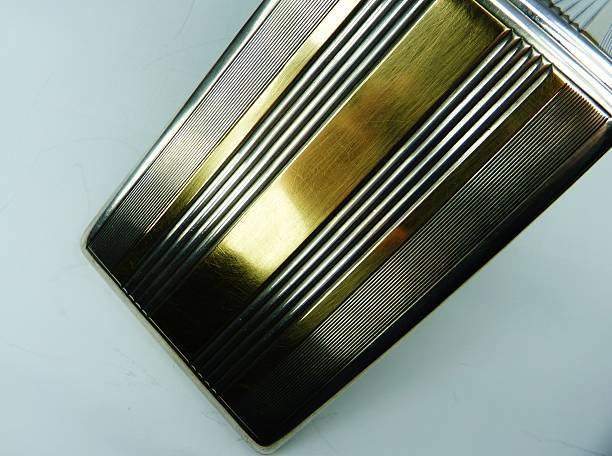 istock sterling silver and solid gold cigarette case luxury wealth men's 501229518
